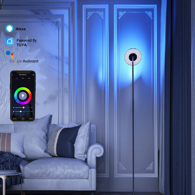 다 장면 DC 24V RGB 램프 코너, 음성 명령 플로어 램프 LED RGB