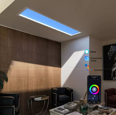 50 와트 인공적인 LED 채광창 30x60 Zigbee 게이트웨이 RGB 색상 변경