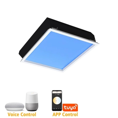 정연한 600x600 LED 인공 채광창 110V Tuya WIFI 음성 제어