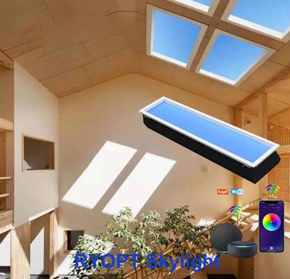 치료 자연 하늘 파란 LED 정사각형 천장 패널 빛 47.2 X 11.8 X 5.9 인치