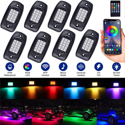 차 실제적인 RGB LED 바위 빛 장비, LED 바위 빛을 바꾸는 6000K 색깔