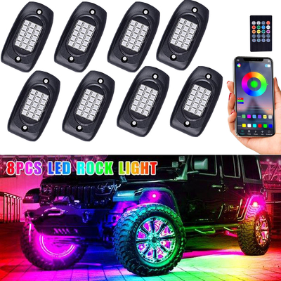 6000K 12VDC 블루투스 록 라이트, 플라스틱 LED RGB 꼬투리 빛