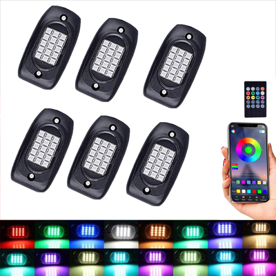 방진 다중 장면 LED Bluetooth 바위 빛, IP68는 RGB LED 꼬투리 빛을 방수 처리합니다