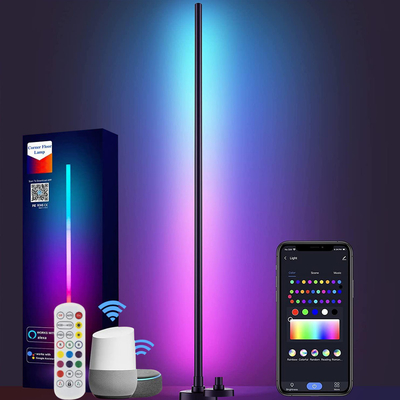 북유럽 현대 RGB LED 플로어 램프 실내 디밍 가능 WiFi Alexa 음성 제어