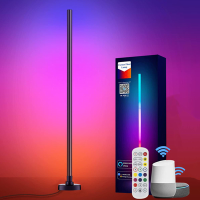 CCT 2500K-6500K RGB 코너 램프, LED 코너 플로어 램프를 바꾸는 디밍 가능 색깔