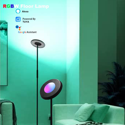 24W 실내 LED RGB 코너 플로어 램프 Tuya Alexa WiFi 제어 거실