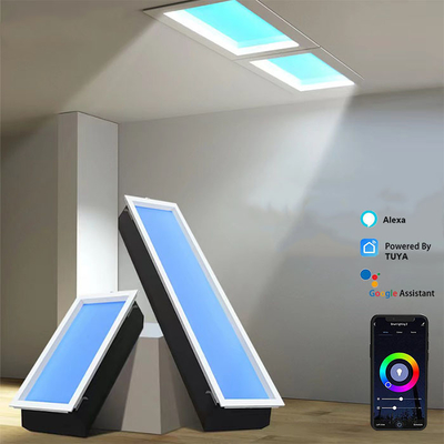 240W RGB+CCT LED 천장 패널 Tuya WiFi BT 앱을 통해 디밍 할 수있는 컬러 장면을 가진 인공 천장 조명