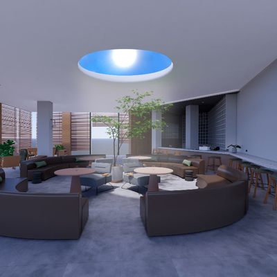 인공 LED 하늘 천장 패널 조명 100W 조절 가능한 Tuya Alexa 제어