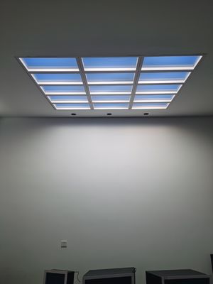 LED Skylight Panel for 8–12㎡ spaces, 300mm ceiling height, 6000LM bright illumination